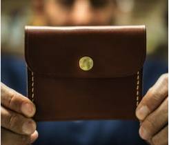 Wallet from durable goods