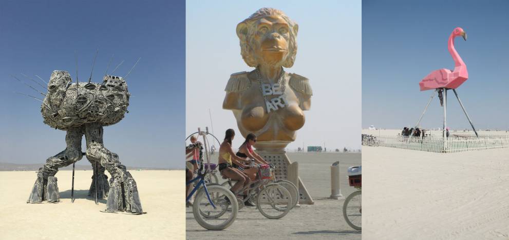 Many sculptures and installations are the cornerstones of the Burning Man Arts program.