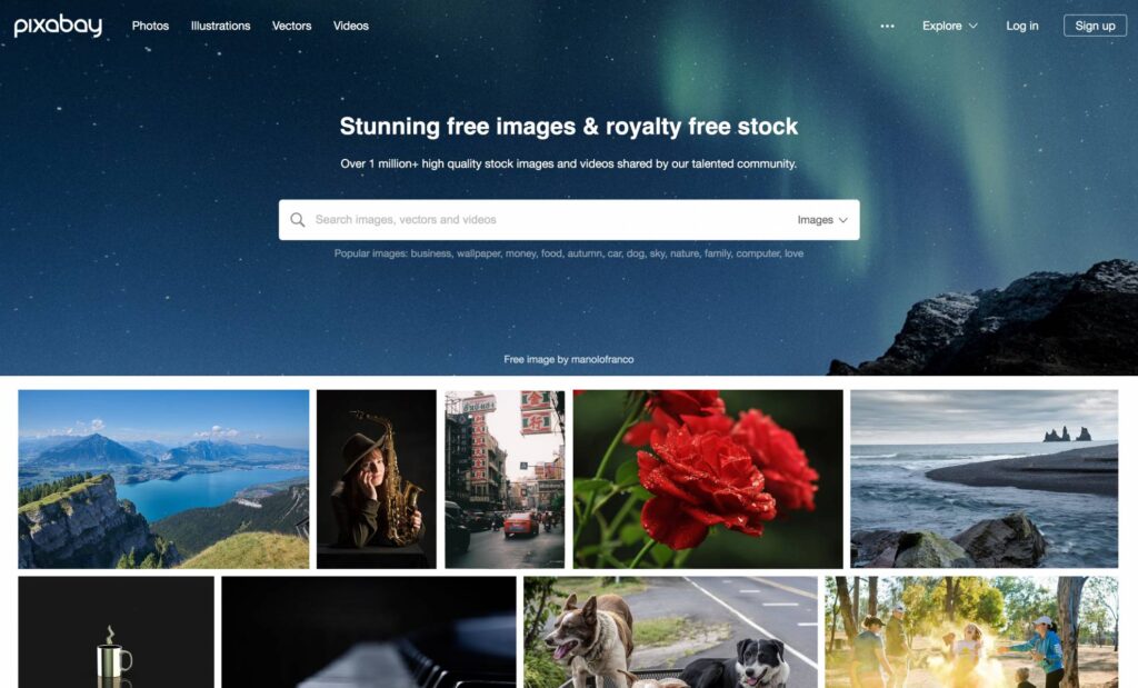 Pixabay is a great Marketing Tools for Photography