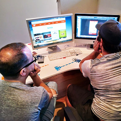 Two guys at work