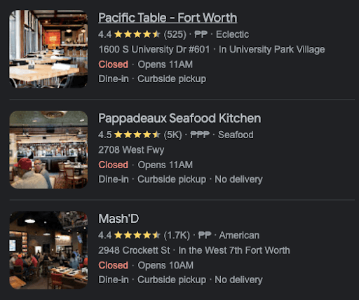 search result
